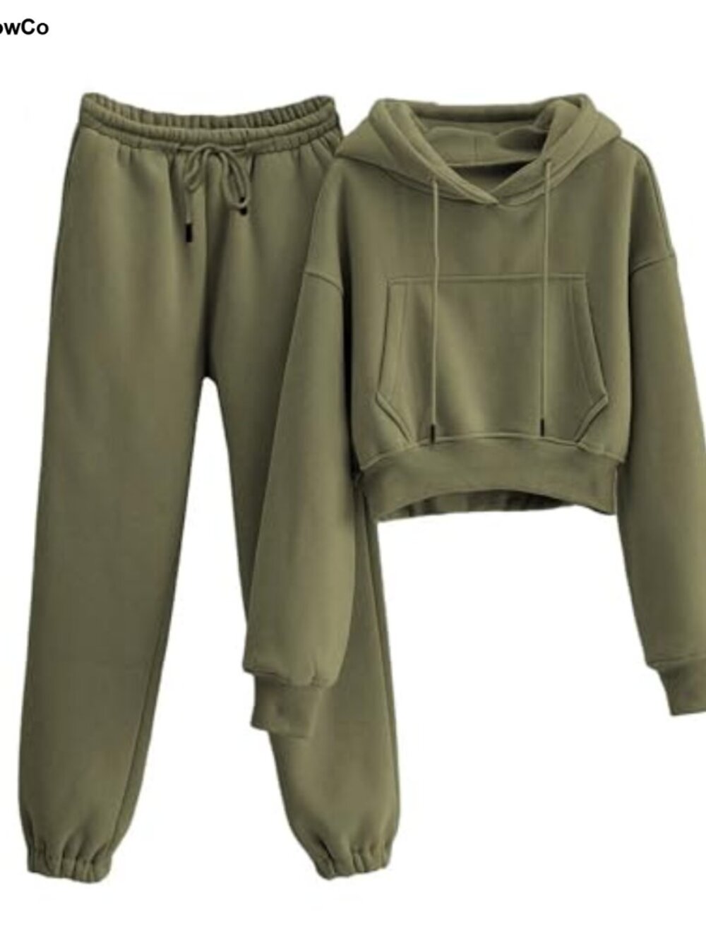 2 Piece Fleece Lined Sweatsuit Women Athletic Tracksuit Jogger Set